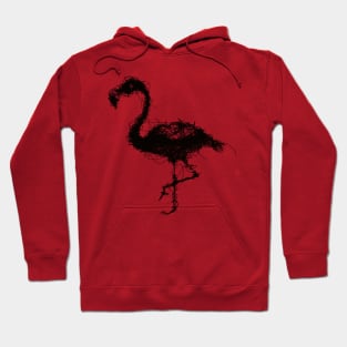 Flamingo Line Art - Minimalist Bird Design Hoodie